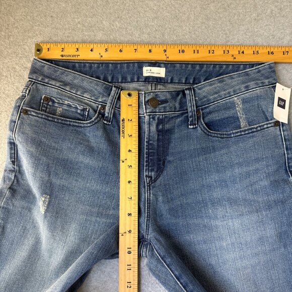 GAP Long And Lean Denim Jeans Medium Wash Indigo Bootcut Womens Size 29 R NWT - Picture 9 of 14